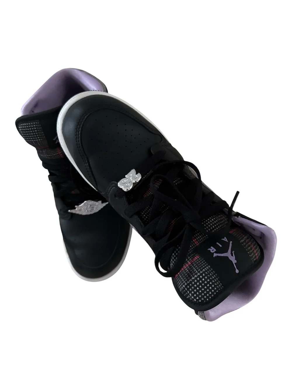 Nike Air Jordan High Top Sneakers in Black & Lavender